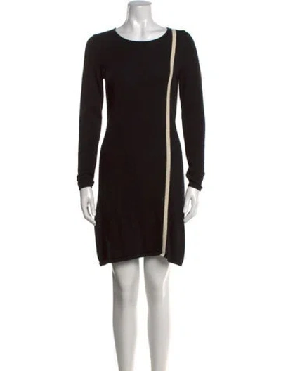 Pre-owned Neiman Marcus Cashmere Knee-length Dress In Black