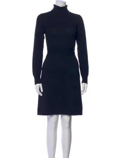 Pre-owned Neiman Marcus Cashmere Knee-length Dress In Blue