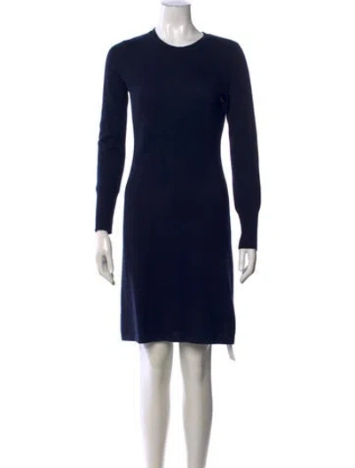 Pre-owned Neiman Marcus Cashmere Knee-length Dress In Blue