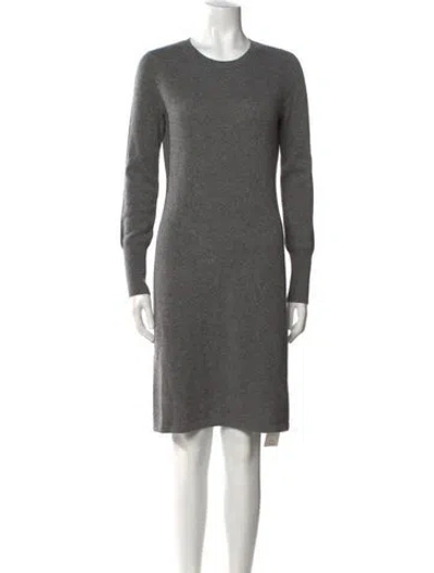 Pre-owned Neiman Marcus Cashmere Knee-length Dress In Gray