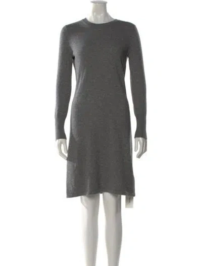 Pre-owned Neiman Marcus Cashmere Knee-length Dress In Gray