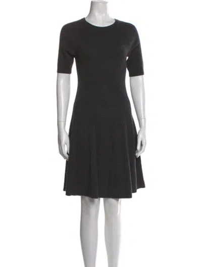 Pre-owned Neiman Marcus Cashmere Knee-length Dress In Gray