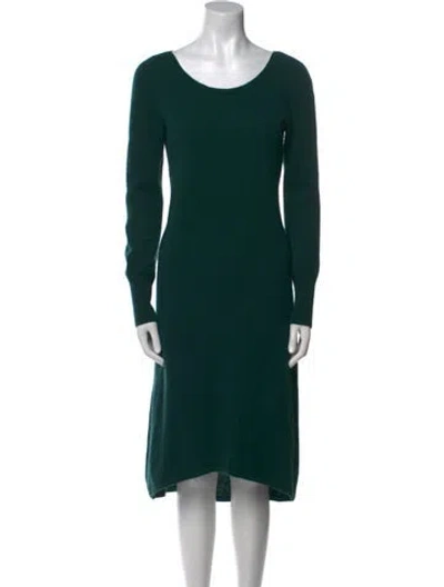 Pre-owned Neiman Marcus Cashmere Knee-length Dress In Green