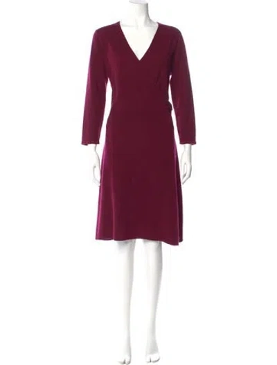 Pre-owned Neiman Marcus Cashmere Knee-length Dress In Pink