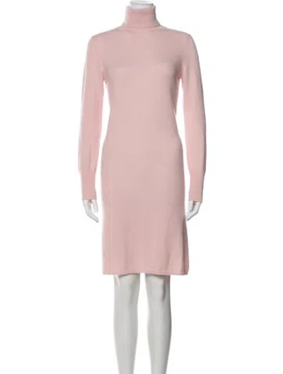 Pre-owned Neiman Marcus Cashmere Knee-length Dress In Pink