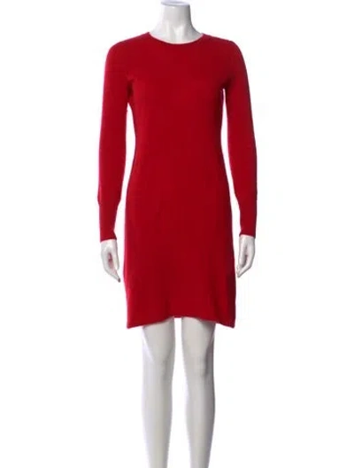 Pre-owned Neiman Marcus Cashmere Knee-length Dress In Red