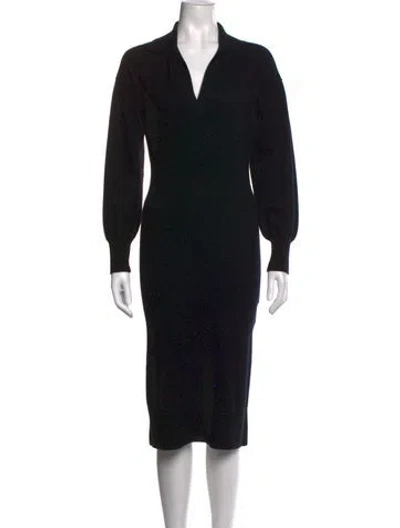 Pre-owned Neiman Marcus Cashmere Knee-length Dress W/ Tags In Black