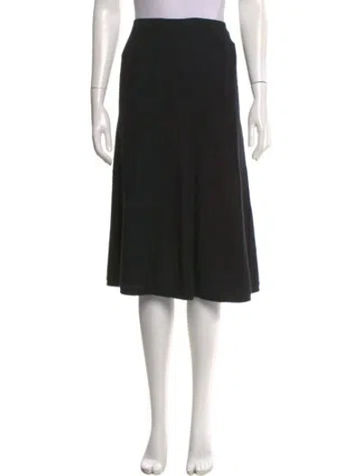 Pre-owned Neiman Marcus Cashmere Knee-length Skirt In Black