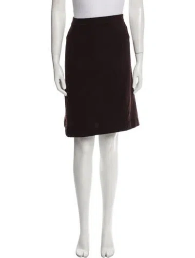 Pre-owned Neiman Marcus Cashmere Knee-length Skirt In Brown