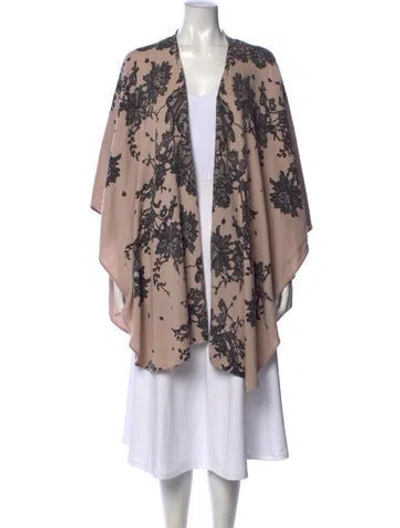 Pre-owned Neiman Marcus Cashmere Lace Pattern Sweater In Neutrals