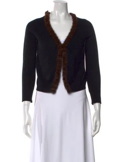 Pre-owned Neiman Marcus Cashmere Long Dress In Black