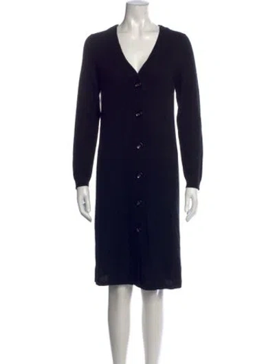 Pre-owned Neiman Marcus Cashmere Long Dress In Black