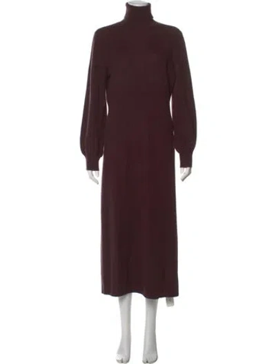 Pre-owned Neiman Marcus Cashmere Long Dress In Red