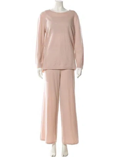 Pre-owned Neiman Marcus Cashmere Lounge Set In Pink