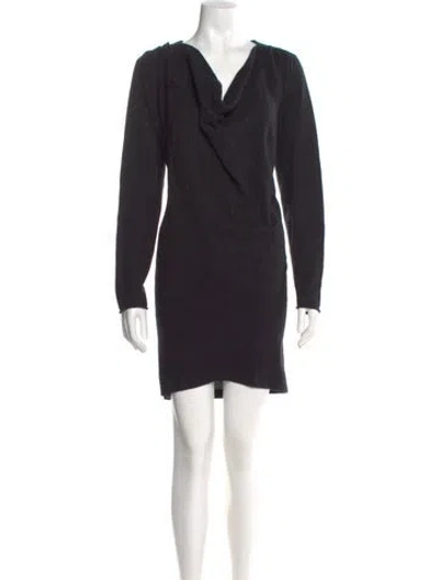 Pre-owned Neiman Marcus Cashmere Mini Dress In Black