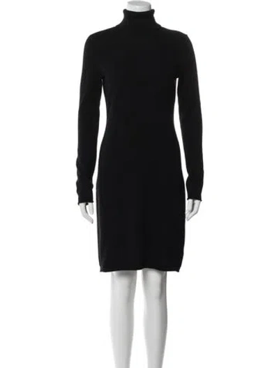 Pre-owned Neiman Marcus Cashmere Mini Dress In Black