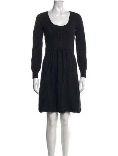 Pre-owned Neiman Marcus Cashmere Mini Dress In Black