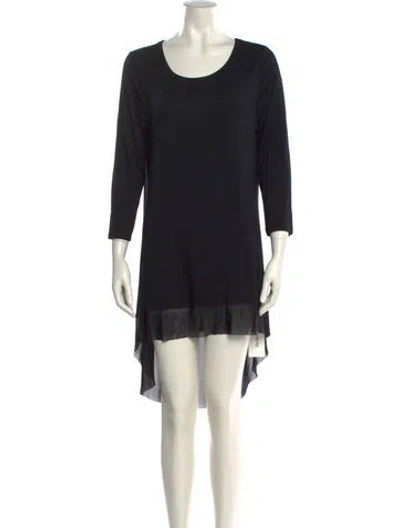 Pre-owned Neiman Marcus Cashmere Mini Dress W/ Tags In Black