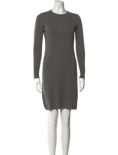Pre-owned Neiman Marcus Cashmere Mini Dress W/ Tags In Gray