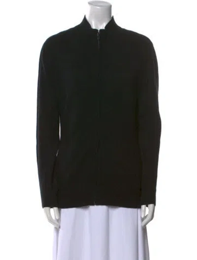 Pre-owned Neiman Marcus Cashmere Mock Neck Sweater In Black