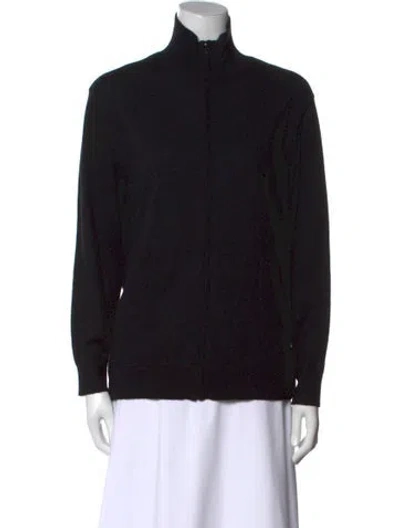 Pre-owned Neiman Marcus Cashmere Mock Neck Sweater In Black