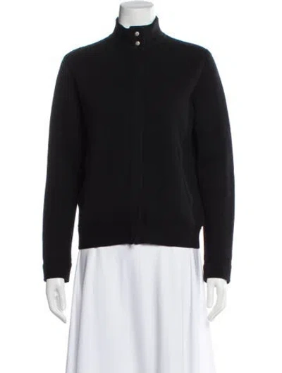 Pre-owned Neiman Marcus Cashmere Mock Neck Sweater In Black