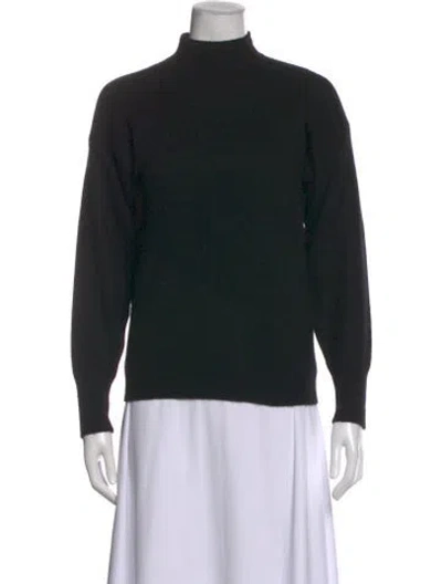 Pre-owned Neiman Marcus Cashmere Mock Neck Sweater In Black