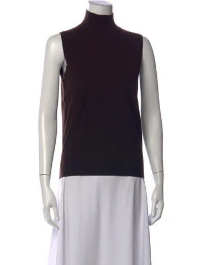 Pre-owned Neiman Marcus Cashmere Mock Neck Sweater In Black