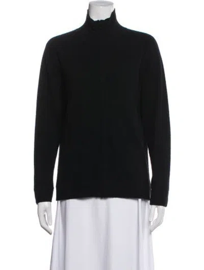 Pre-owned Neiman Marcus Cashmere Mock Neck Sweater In Blue