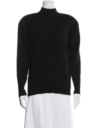 Pre-owned Neiman Marcus Cashmere Mock Neck Sweater In Blue