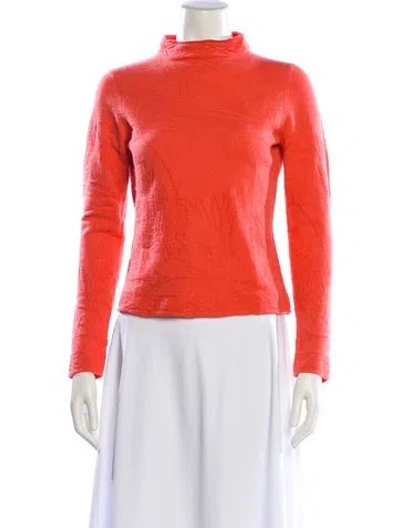 Pre-owned Neiman Marcus Cashmere Mock Neck Sweater In Neutral