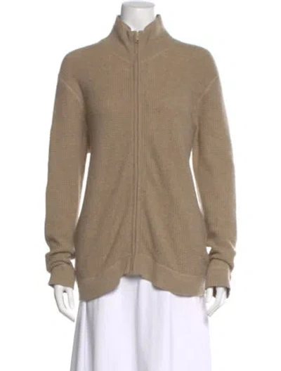 Pre-owned Neiman Marcus Cashmere Mock Neck Sweater In Neutral