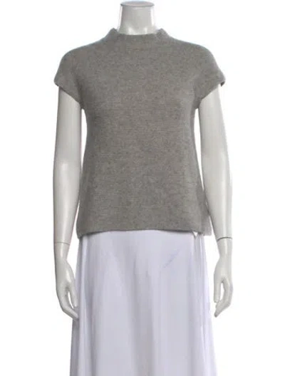 Pre-owned Neiman Marcus Cashmere Mock Neck Sweater In Neutral