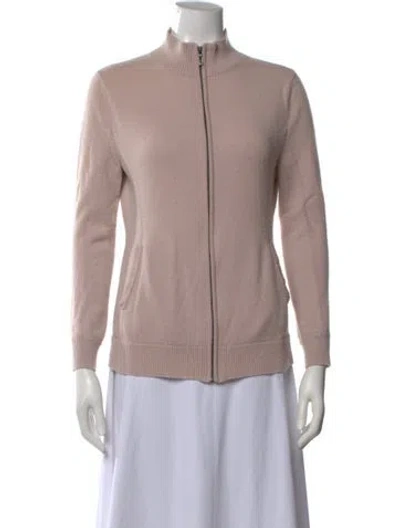 Pre-owned Neiman Marcus Cashmere Mock Neck Sweater In Pink