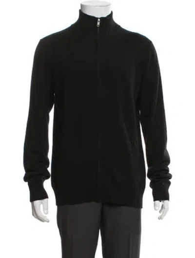 Pre-owned Neiman Marcus Cashmere Open Front Cardigan In Black