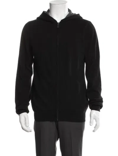 Pre-owned Neiman Marcus Cashmere Open Front Cardigan In Black