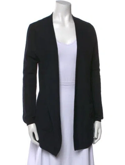 Pre-owned Neiman Marcus Cashmere Open Front Sweater In Black