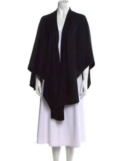 Pre-owned Neiman Marcus Cashmere Open Front Sweater In Black