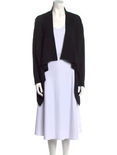 Pre-owned Neiman Marcus Cashmere Open Front Sweater In Black