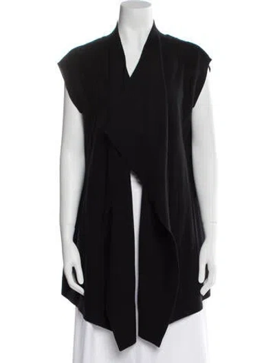 Pre-owned Neiman Marcus Cashmere Open Front Sweater In Black