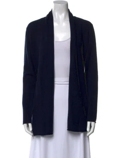 Pre-owned Neiman Marcus Cashmere Open Front Sweater In Black