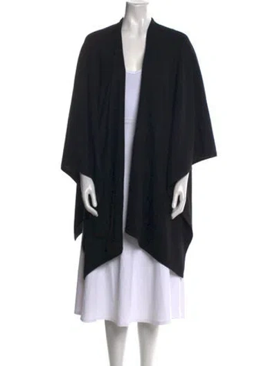 Pre-owned Neiman Marcus Cashmere Open Front Sweater In Black