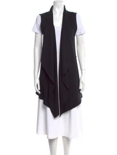 Pre-owned Neiman Marcus Cashmere Open Front Sweater In Black