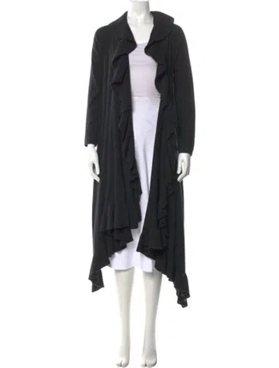 Pre-owned Neiman Marcus Cashmere Open Front Sweater In Black