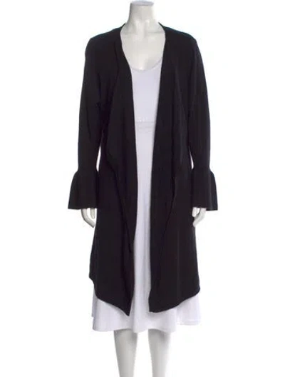 Pre-owned Neiman Marcus Cashmere Open Front Sweater In Black