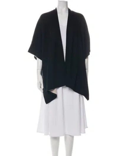Pre-owned Neiman Marcus Cashmere Open Front Sweater In Black