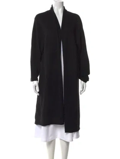Pre-owned Neiman Marcus Cashmere Open Front Sweater In Black