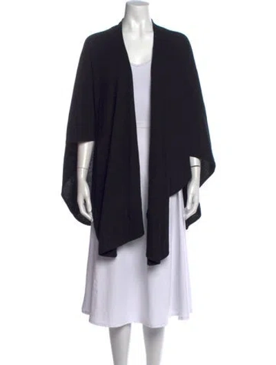 Pre-owned Neiman Marcus Cashmere Open Front Sweater In Black
