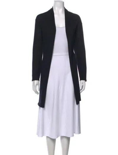 Pre-owned Neiman Marcus Cashmere Open Front Sweater In Black