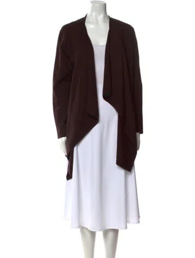 Pre-owned Neiman Marcus Cashmere Open Front Sweater In Brown